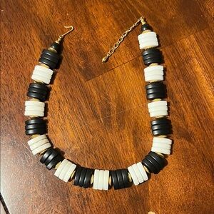 Black and White Beaded Necklace
